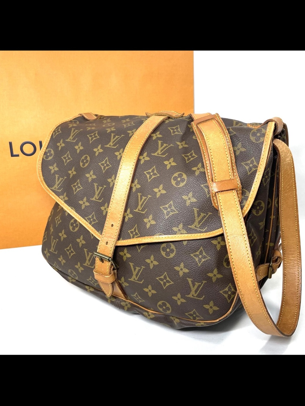 Louis Vuitton Brown Monogram Canvas Saddle Messenger Bag